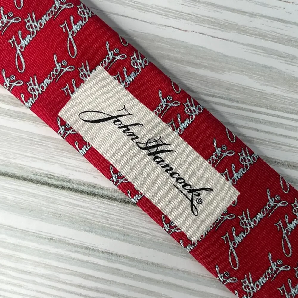 Vineyard‎ Vines Men's Custom Collection John Hancock Red Silk Tie Made in USA